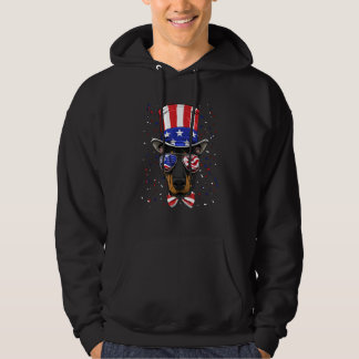 Sudadera 4th of July Patriotic Doberman Pinscher American U