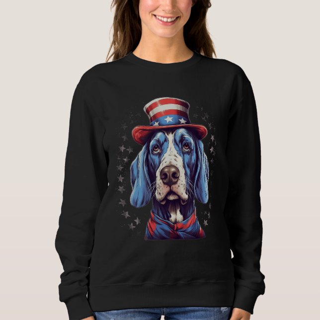 Sudadera 4th Of July Patriotic English Pointer Dog (Anverso)