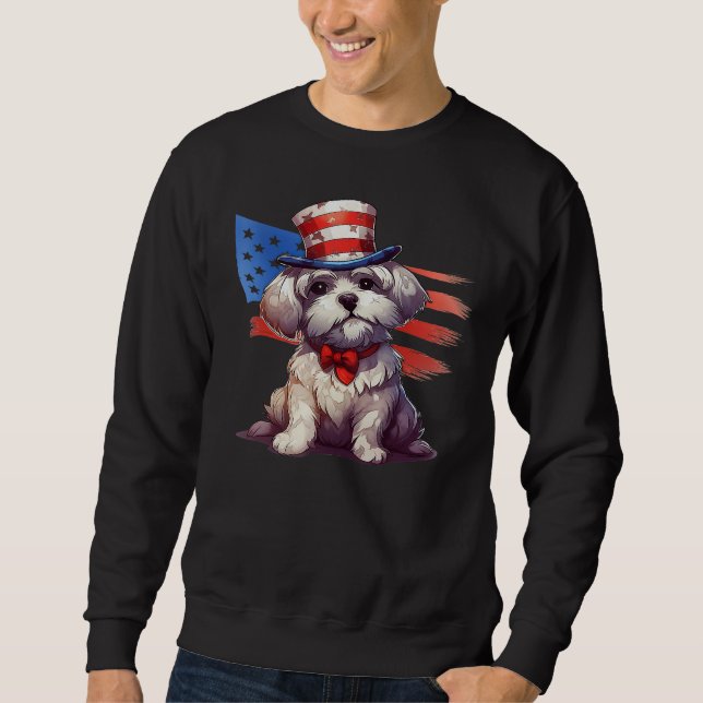 Sudadera 4th Of July Patriotic Glen Of Imaal Terrier Dog (Anverso)