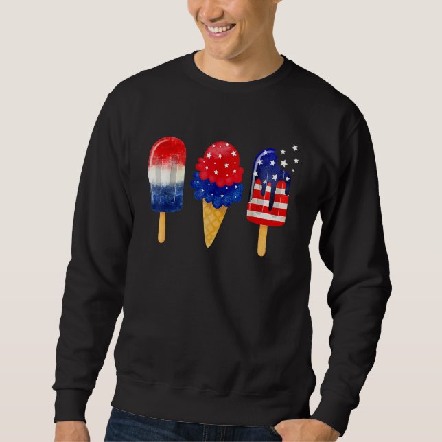 Sudadera 4th Of July Popsicle American Flag Patriotic Summe (Anverso)