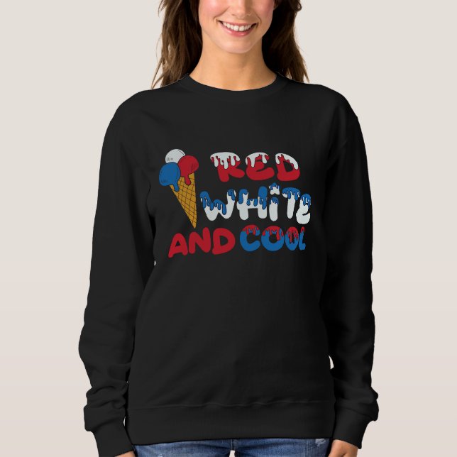 Sudadera 4th Of July Red White And Cool American Patriotic  (Anverso)