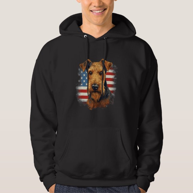 Sudadera 4th Of July US Flag Lakeland Terrier Dog (Anverso)
