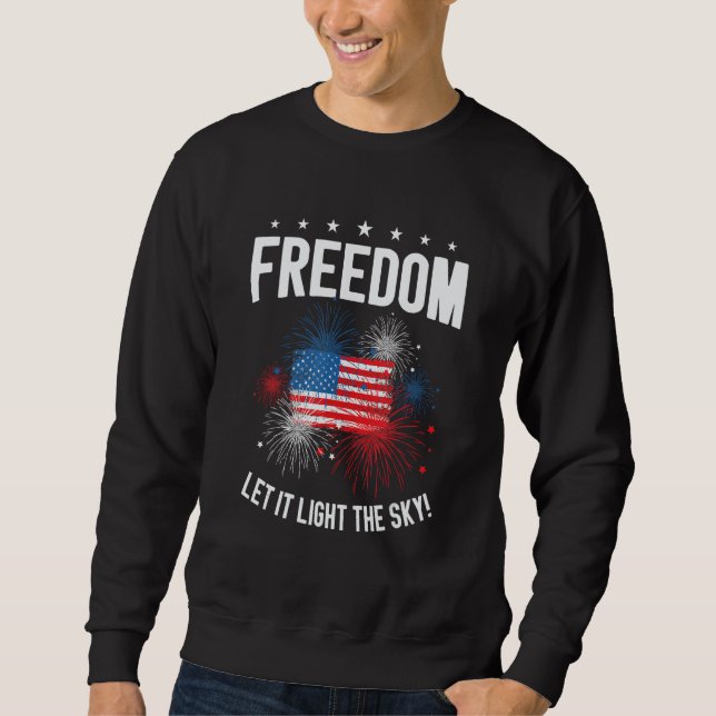Sudadera 4th Of July US Flag Patriotic American Flag Firewo (Anverso)