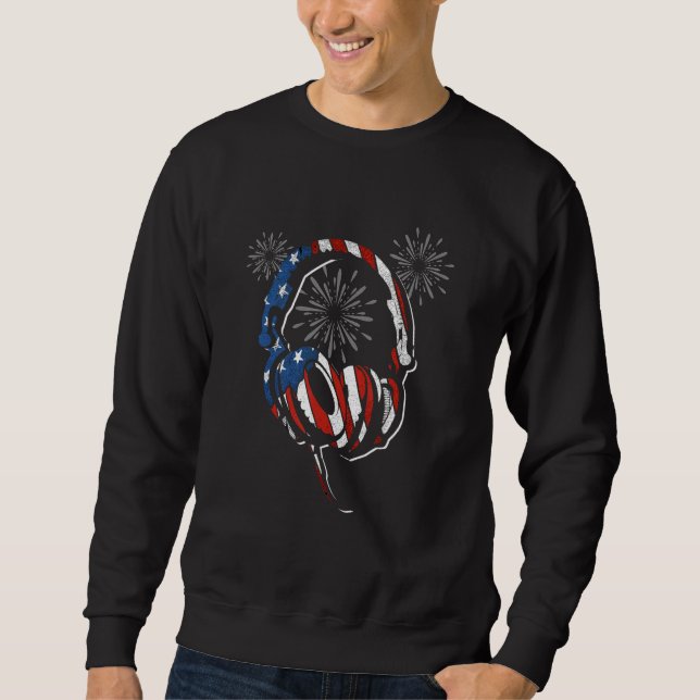 Sudadera 4Th Of July USA Flag Gaming Patriotic Independence (Anverso)