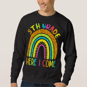 Sudadera 5º Grado Aquí Vuelvo Al Arcoiris Leopardo A Scho