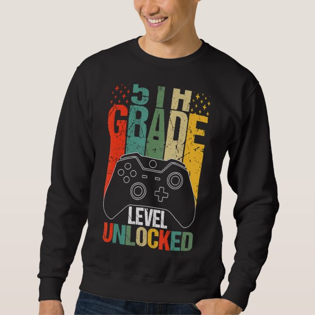 Sudadera 5º Grado Grado Jugador De Video Desbloqueado De Vu (Anverso)