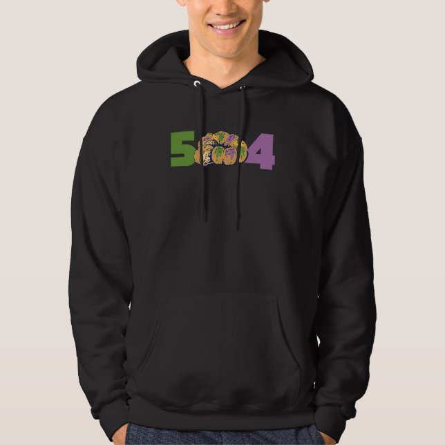 Sudadera 504 Mardi Gras King Cake New Orleans Parade Carniv (Anverso)