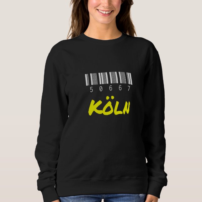 Sudadera 50667 Código De Barras De Colonia Con Postcódigo D (Anverso)