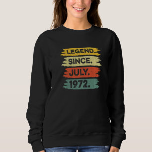 Sudadera 50.ª Leyenda retro vintage desde julio de 1972