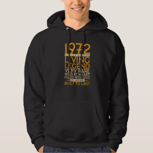 Sudadera 50.ª leyenda viva de cumpleaños 1972