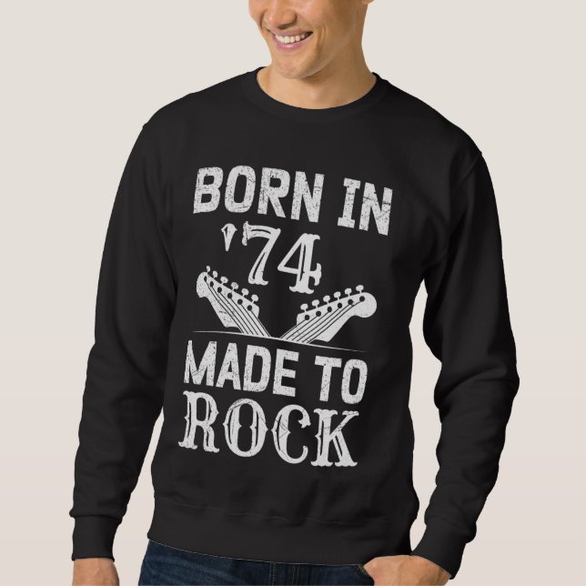 Sudadera 50.º cumpleaños de hombres nacidos en 1974 hechos  (Anverso)