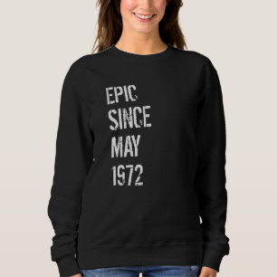 Sudadera 50.º Nacimiento de niños Chicas Mayo 1972 50 Años