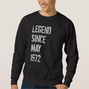 Sudadera 50.º Nacimiento de niños Chicas Mayo de 1972 50 añ
