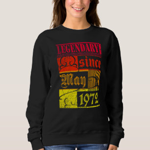 Sudadera 50.º Nacimiento Legendario Desde Mayo De 1972 Vint