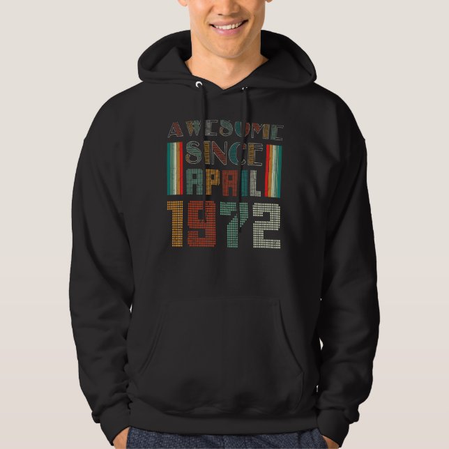 Sudadera 50 años de edad increíble desde abril de 1972 50º  (Anverso)