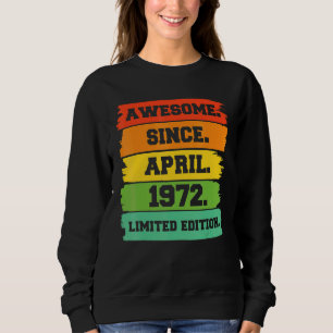 Sudadera 50 años de edad increíble desde abril de 1972 50º 