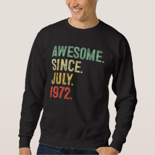 Sudadera 50 años de edad increíble desde julio de 1972 50º