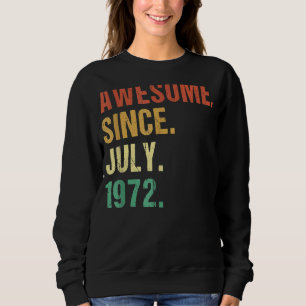 Sudadera 50 años de edad increíble desde julio de 1972 50º 