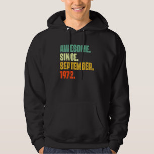 Sudadera 50 años de edad increíble desde septiembre de 1972