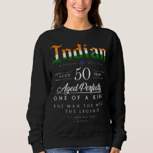 Sudadera 50 años de edad india 50 años de edad nacido en In