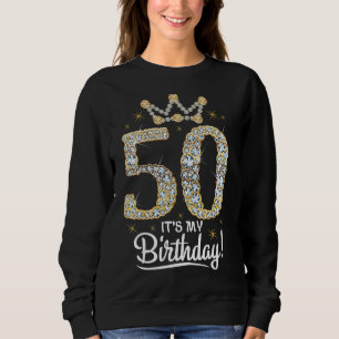 Sudadera 50 años es mi cumpleaños 50 mujeres