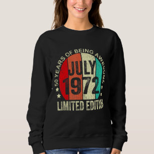 Sudadera 50 años Julio 1972 50º cumpleaños