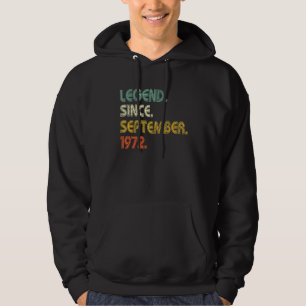 Sudadera 50 años Leyenda desde septiembre de 1972 Cumpleaño