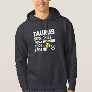 Sudadera 50% Chill, 50% Stubborn, 100% Legend - Funny Zodia