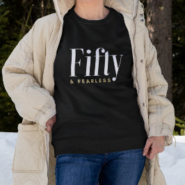 Sudadera 50 y tipografía intrépida Cumpleaños Simple y Mode