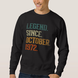 Sudadera 50 Years Old  Legend Since October 1972 50th Birth