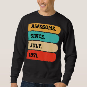 Sudadera 51 años de edad increíble desde julio de 1971 51º 