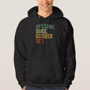 Sudadera 51° cumpleaños increíble desde octubre de 1971 51