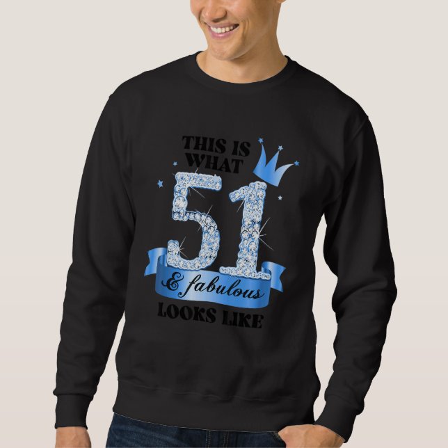 Sudadera 51 & Fabulous I Blue White Party Group Candid Phot (Anverso)