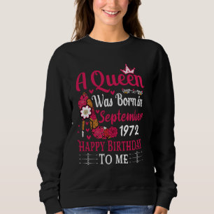 Sudadera 52.º Nacimiento De Una Reina En Septiembre