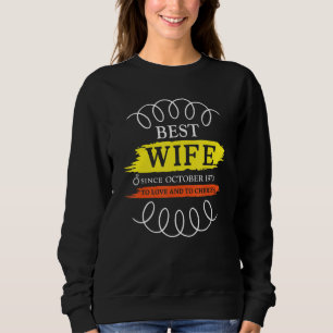 Sudadera 52° Aniversario de la mejor esposa desde el 1 de o