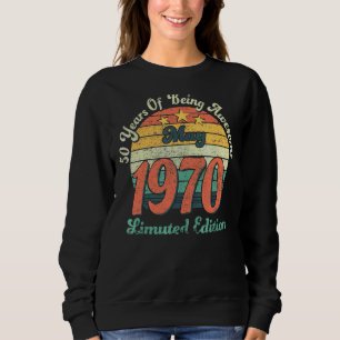 Sudadera 52 años de edad increíble desde mayo de 1970 50 cu