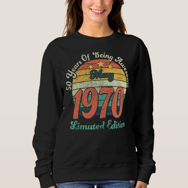Sudadera 52 años de edad increíble desde mayo de 1970 50 cu (Anverso)
