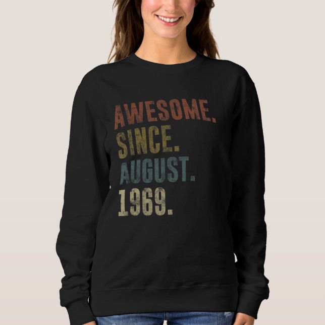 Sudadera 53.ª cosecha de cumpleaños desde agosto de 1969 (Anverso)