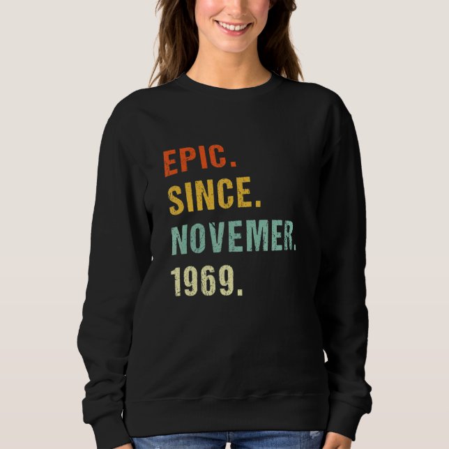 Sudadera 53.ª Épica De Cumpleaños Desde Noviembre De 1969 (Anverso)