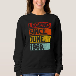 Sudadera 53.ª leyenda de cumpleaños desde junio de 1969 53 
