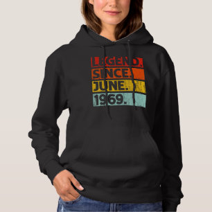 Sudadera 53.ª leyenda de cumpleaños desde junio de 1969 53 