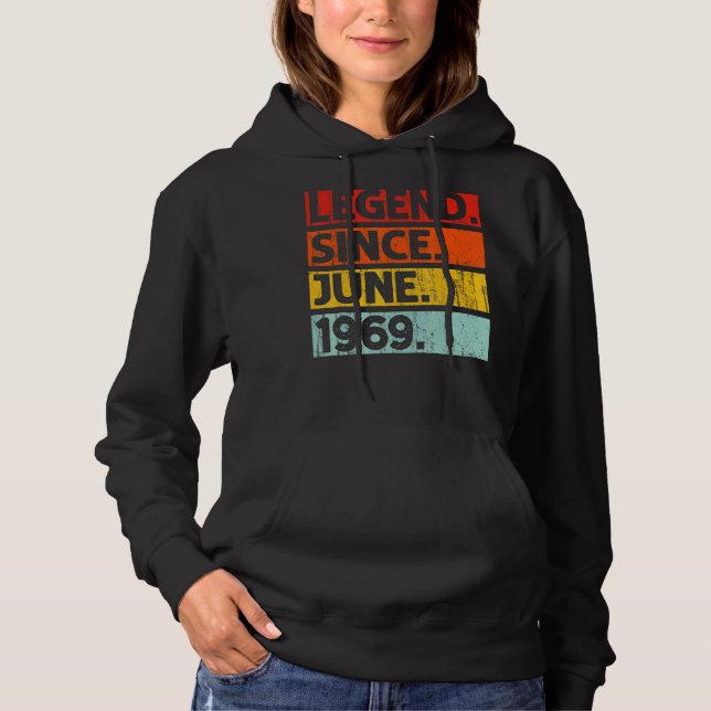 Sudadera 53.ª leyenda de cumpleaños desde junio de 1969 53  (Anverso)