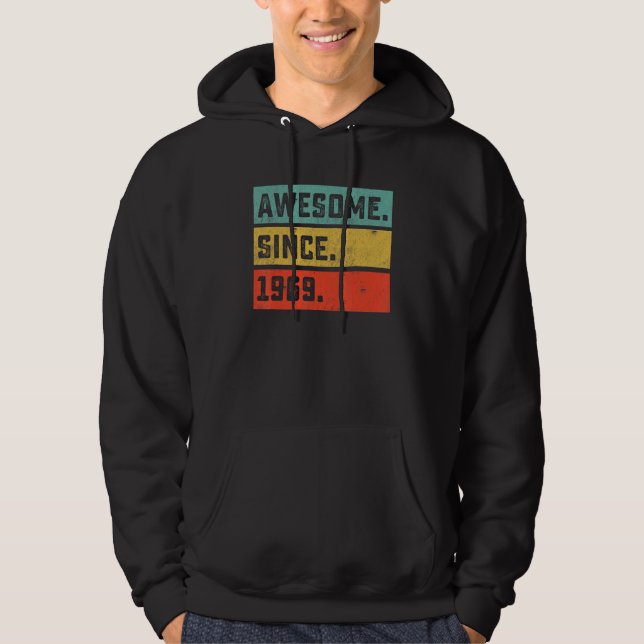 Sudadera 53.º cumpleaños increíble desde 1969 53 años (Anverso)