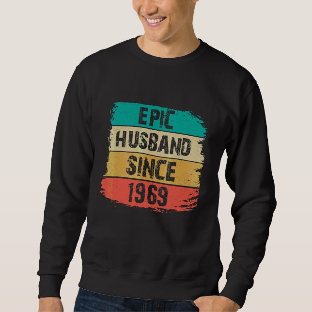 Sudadera 53° Aniversario Boda Esposo Épico desde 1969 (Anverso)