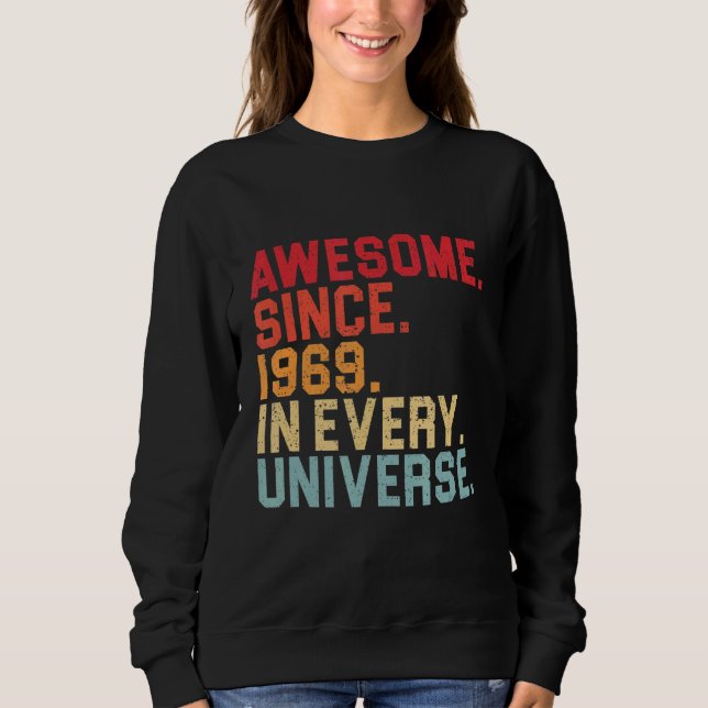 Sudadera 53 Aniversario Impresionante 1969 En Cada Universo (Anverso)