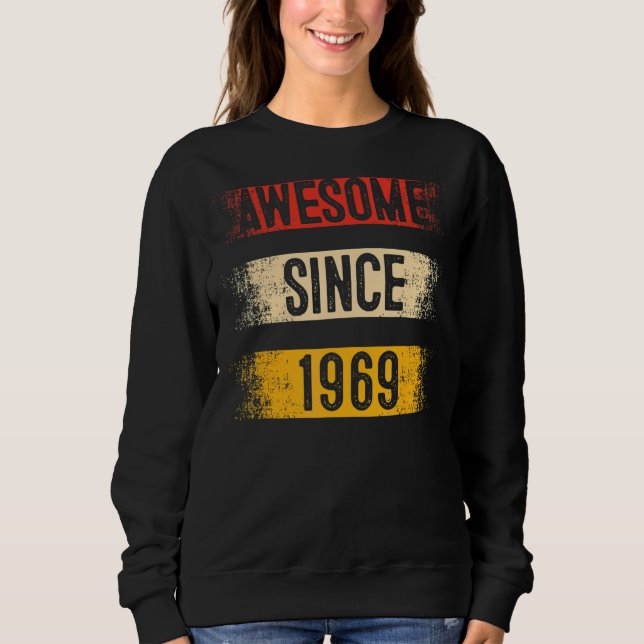 Sudadera 53 años de edad increíble desde 1969 53 años (Anverso)