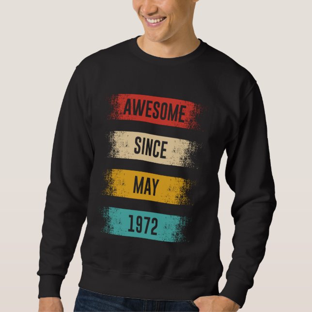Sudadera 53 años de edad increíble desde mayo de 1972 53 añ (Anverso)