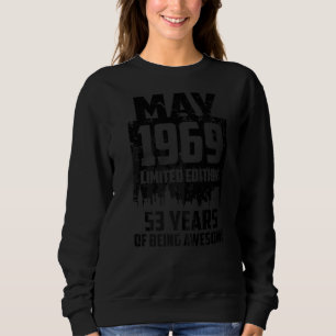 Sudadera 53 Años De Jubilación Desde Mayo De 1969 Vint