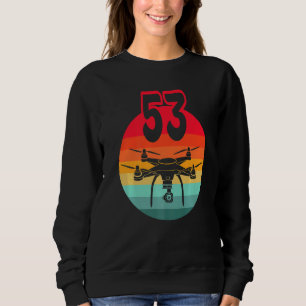 Sudadera 53 Años I Drones Retro De Control Remoto Con C