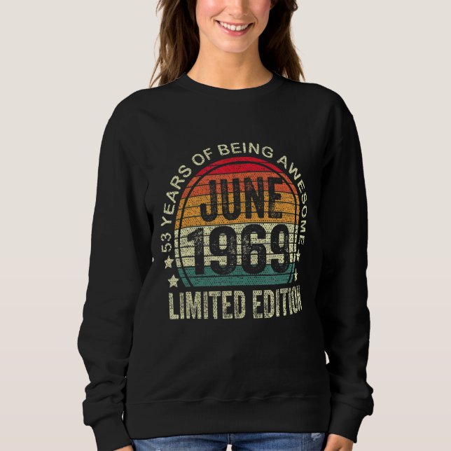 Sudadera 53 años Junio de 1969 53a cumpleaños (Anverso)